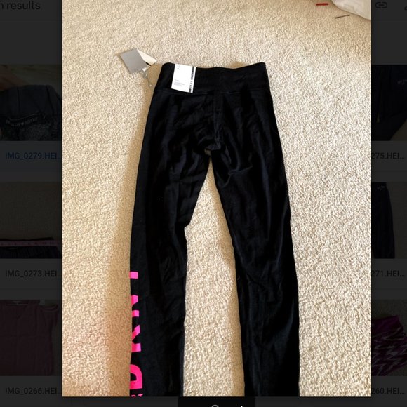 DNKY Black Sport Leggings - Picture 2 of 4